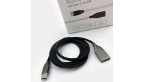 <b><mark><i>NAUJIENA!</i></b></mark> Silikoninis kabelis USB - USB Type C (juodas, 2m)