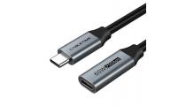 Kabelis USB 3.0 Type-C (M) - USB Type-C (F), 5Gbps, 60W, 4K/60Hz, 0.5m