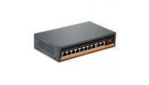 PoE šakotuvas 100Mbps 8portų +2G uplink